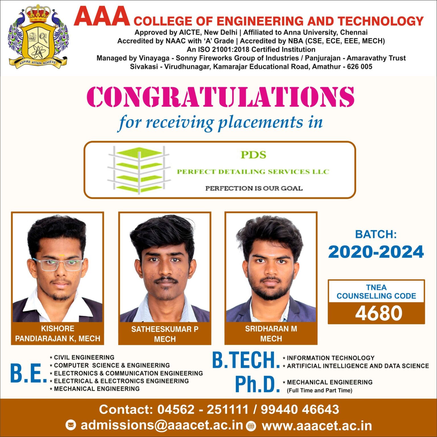 Congratulations for Receiving Placements in Perfect Detailing Services ...