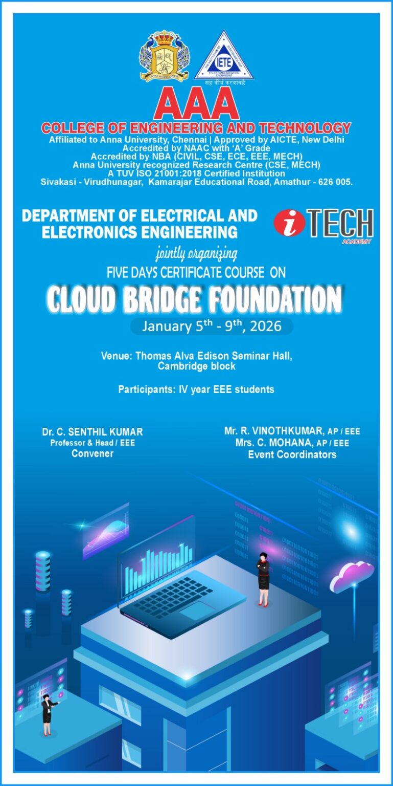Cloud Bridge Foundation from 05-01-2026 to 09-01-2026 – AAA College of ...