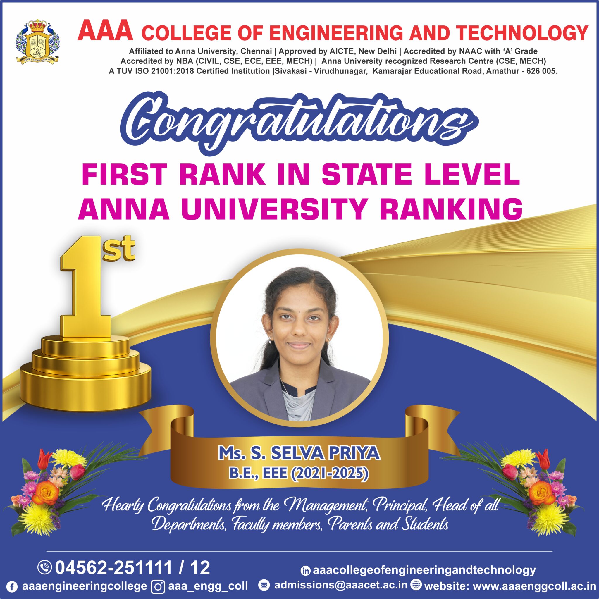 AAA College of Engineering & Technology, Sivakasi – Learn from Top ...