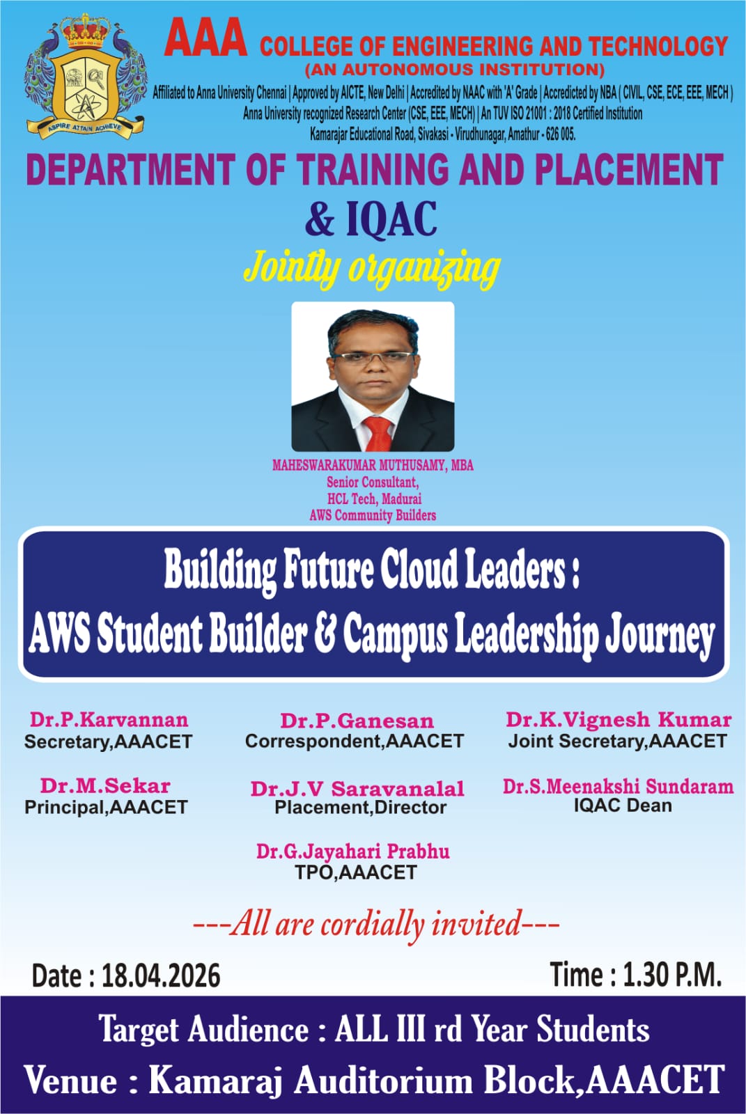 Placement Training – AAA College of Engineering & Technology, Sivakasi